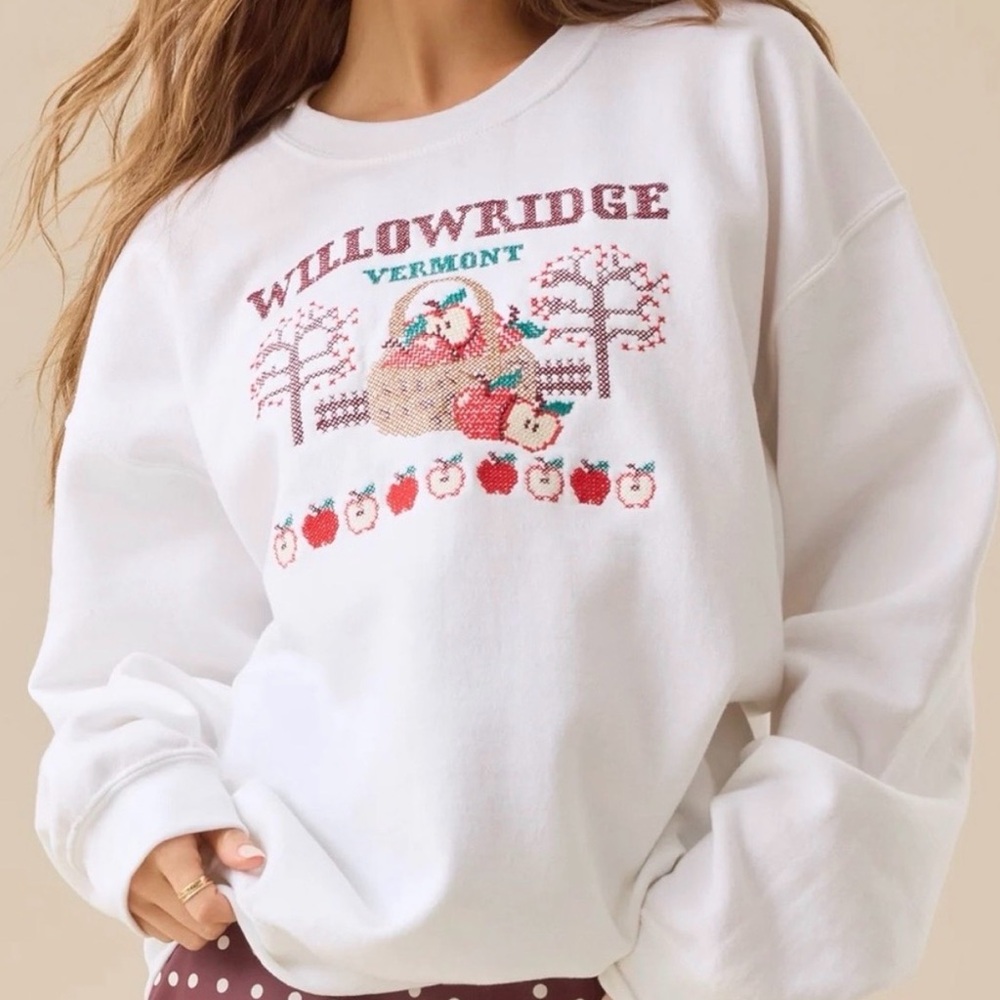 Altard State cottagecore sweatshirt crewneck white